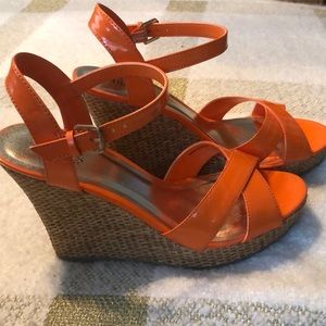Charles David orange wedges